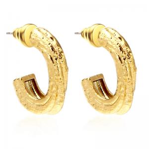 Recycled brass earring